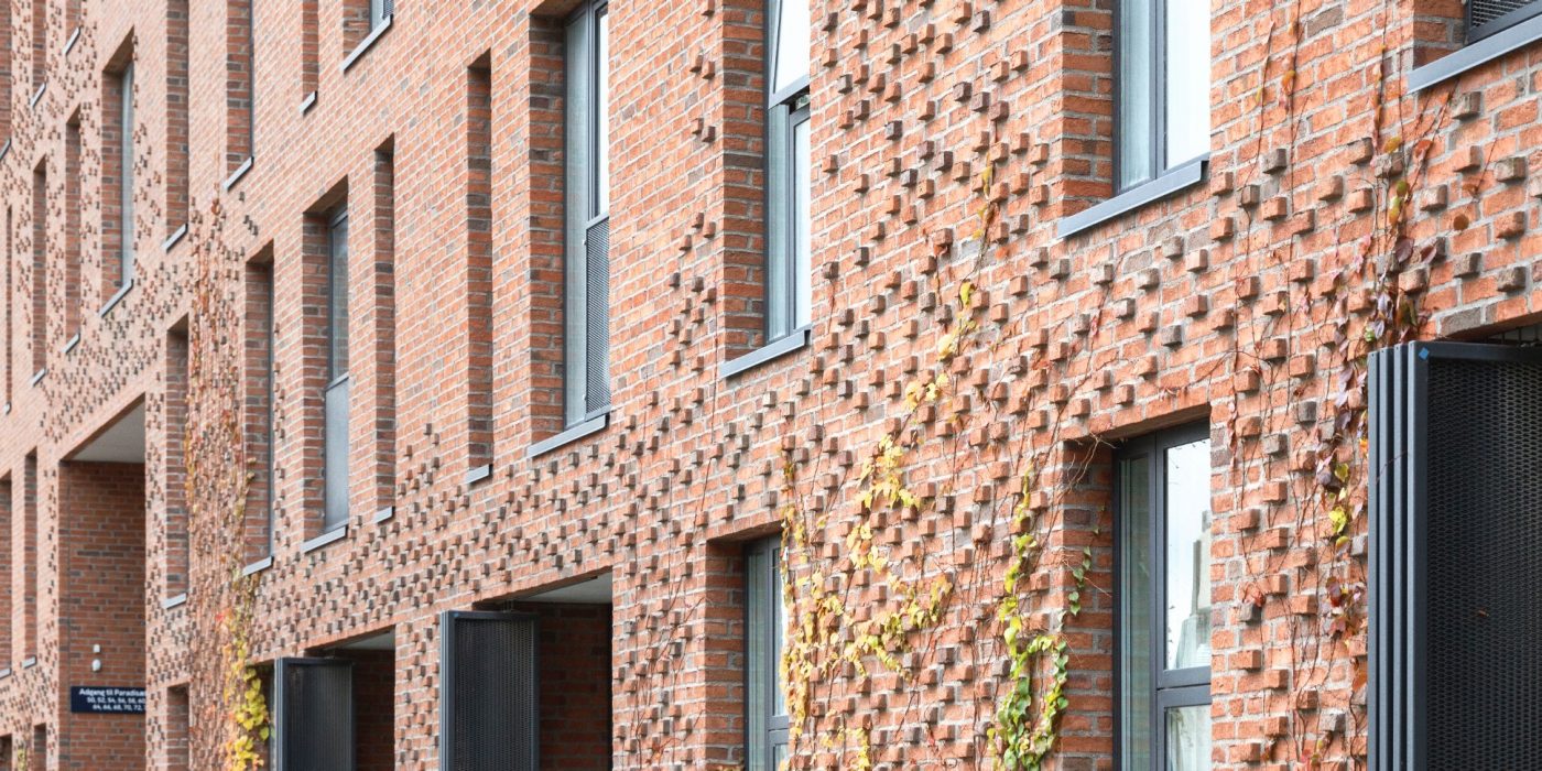 Apartment building, Groenttorvet, Hortensia Hus, Roed haandstroegen