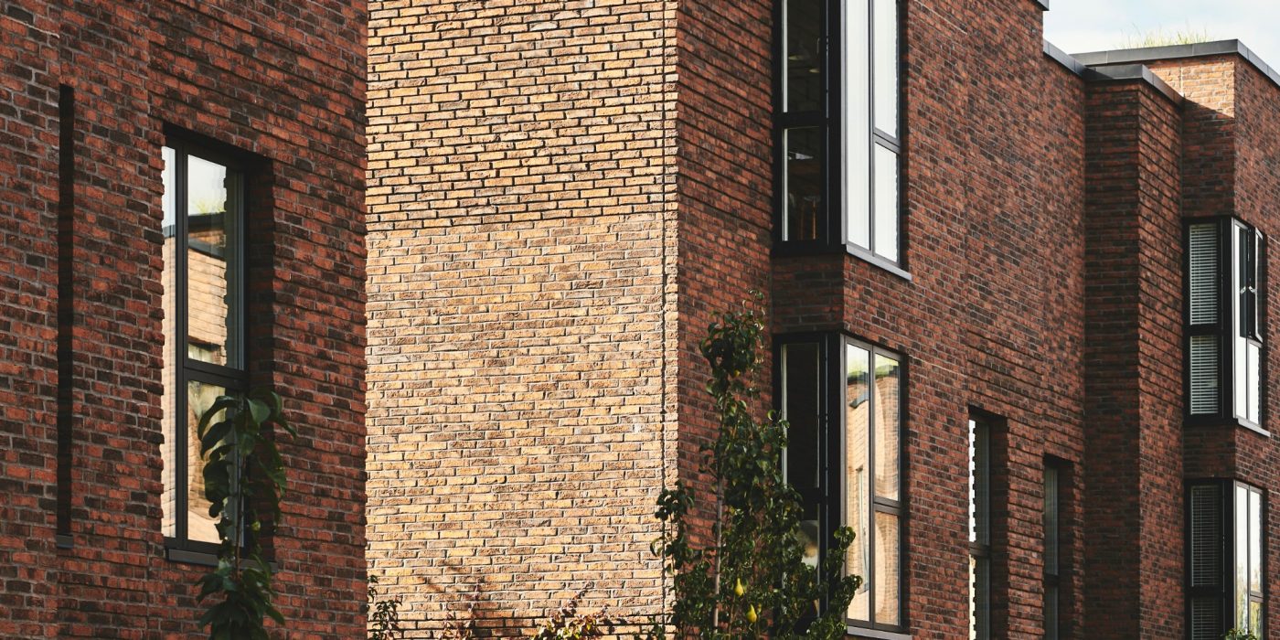 Apartment building, Geranium Raekkerne, Groenttorvet, Kroyer